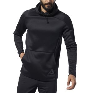 Bluza Z Kapturem Męskie Reebok One Series Training Spacer Czarne PL 37BMFCN